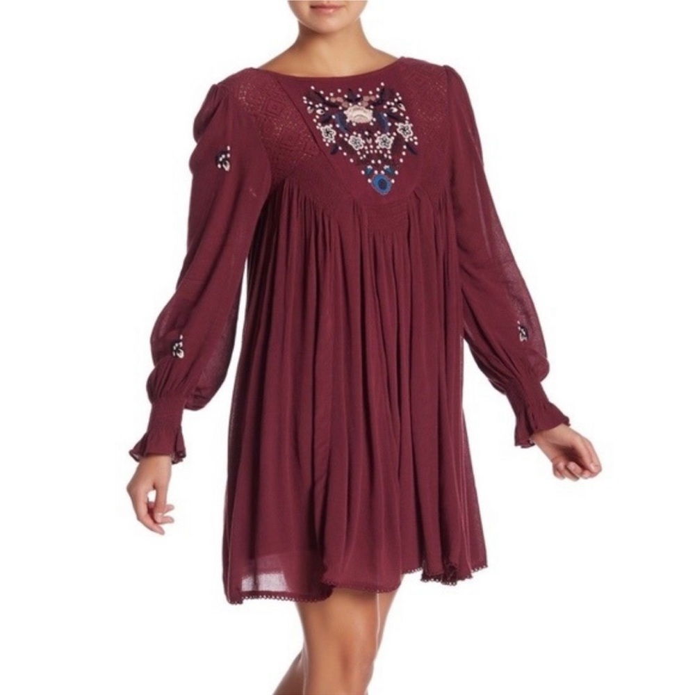 Free People Mohave Embroidered Dress